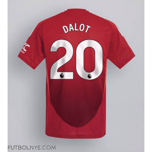 Camiseta Manchester United Diogo Dalot #20 Primera Equipación 2024-25 manga corta